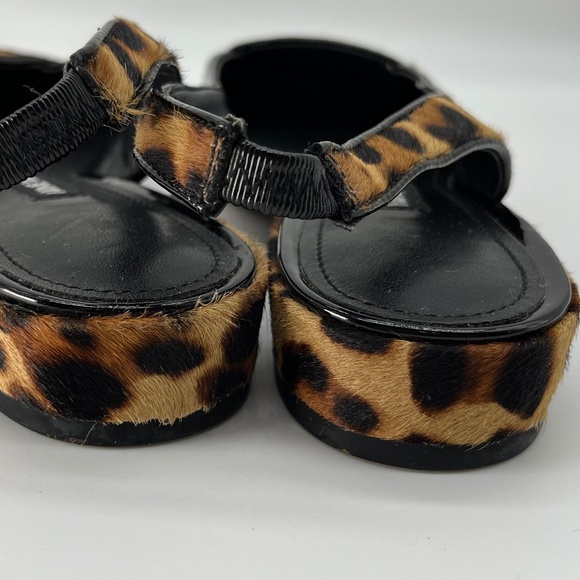 6M Nine West Leopard Print Cowhide Slings - Picture 4 of 9